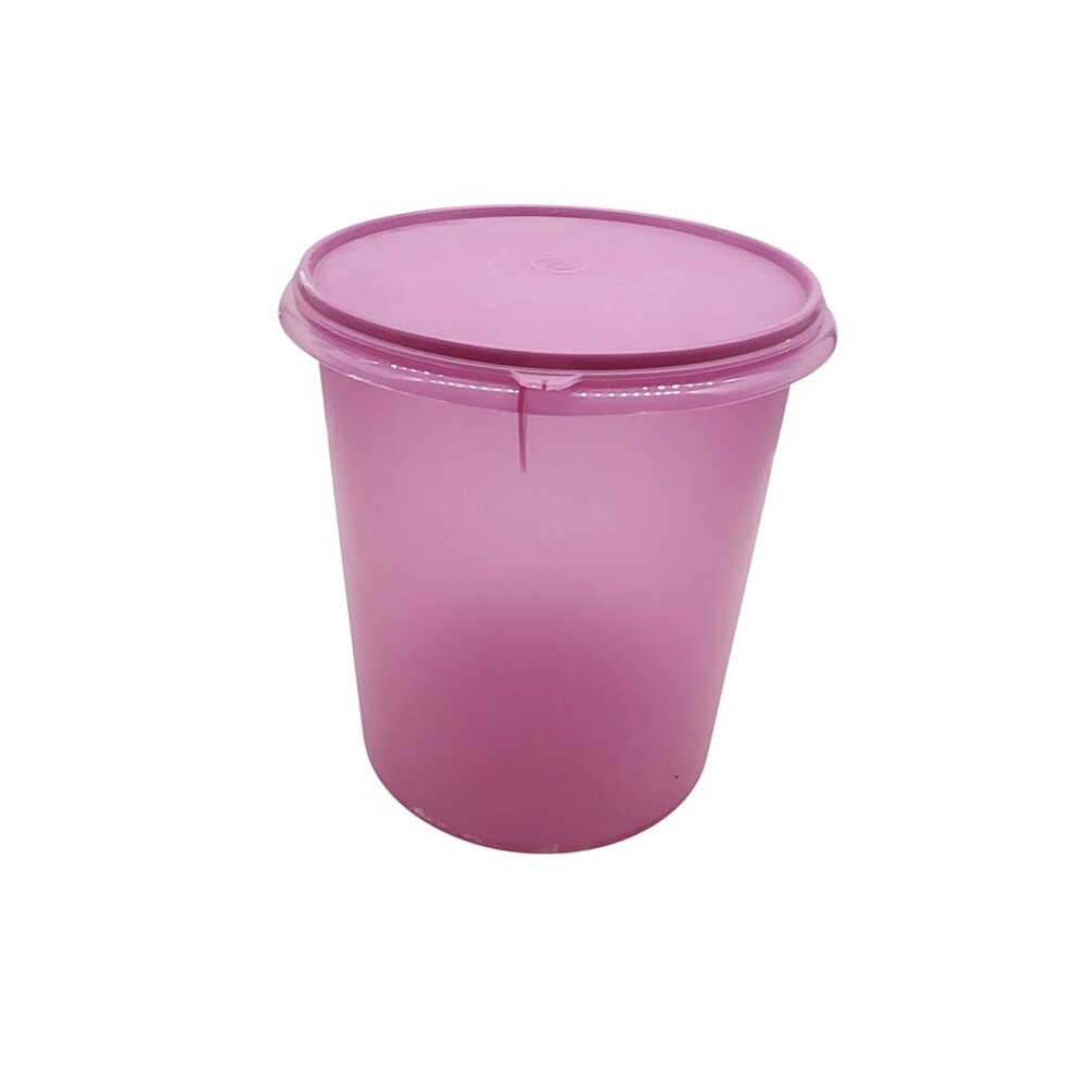 Tupperware Vintage Fuchsia Pink 8.5L Storage Canister + Lid Extra Large EUC